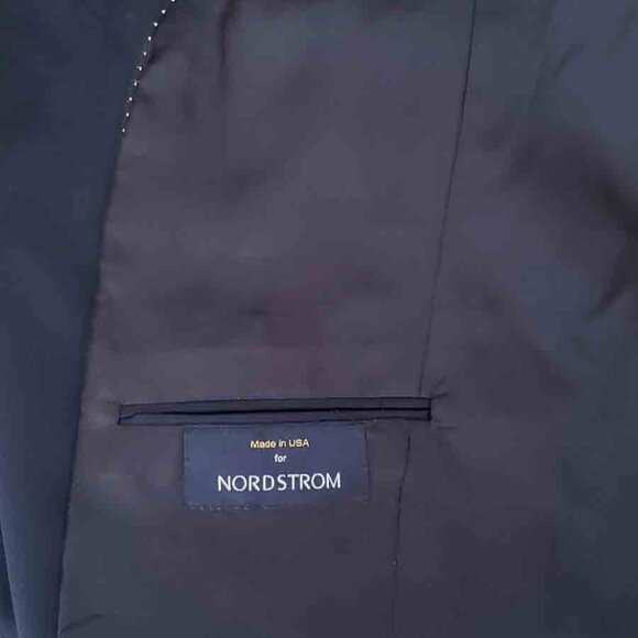 Hart Schaffner Marx Gold Navy Blue Wool Blazer Men's Size 39R - Picture 3 of 5